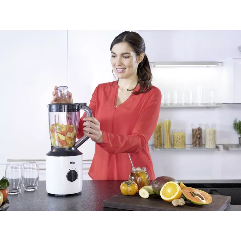 Braun PowerBlend 3 1,5 L Standmixer 800 W Schwarz, Weiß
