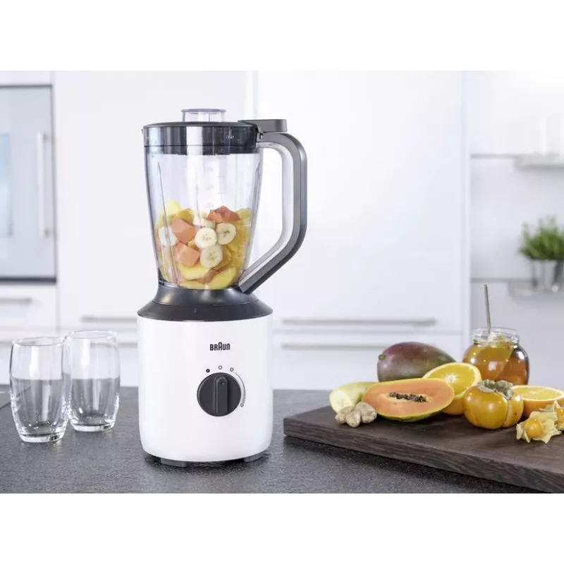 Braun PowerBlend 3 1,5 L Standmixer 800 W Schwarz, Weiß