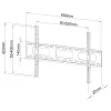 Techly Wandhalterung für Ultra schlank LED LCD TV 40-65 Zoll, 101,6 cm (40 Zoll), 165,1 cm (65 Zoll), 100 x 100 mm, 600 x 400 mm, Metall, Schwarz