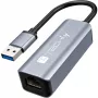 Techly IDATA USB-ETGIGA-AA Laptop-Dockingstation/Port-Replikator Kabelgebunden USB 3.2 Gen 1 (3.1 Gen 1) Typ-A Schwarz, Silber