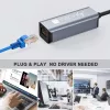 Techly IDATA USB-ETGIGA-AA Laptop-Dockingstation/Port-Replikator Kabelgebunden USB 3.2 Gen 1 (3.1 Gen 1) Typ-A Schwarz, Silber