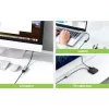 Techly IDATA USB-ETGIGA-AA Laptop-Dockingstation/Port-Replikator Kabelgebunden USB 3.2 Gen 1 (3.1 Gen 1) Typ-A Schwarz, Silber