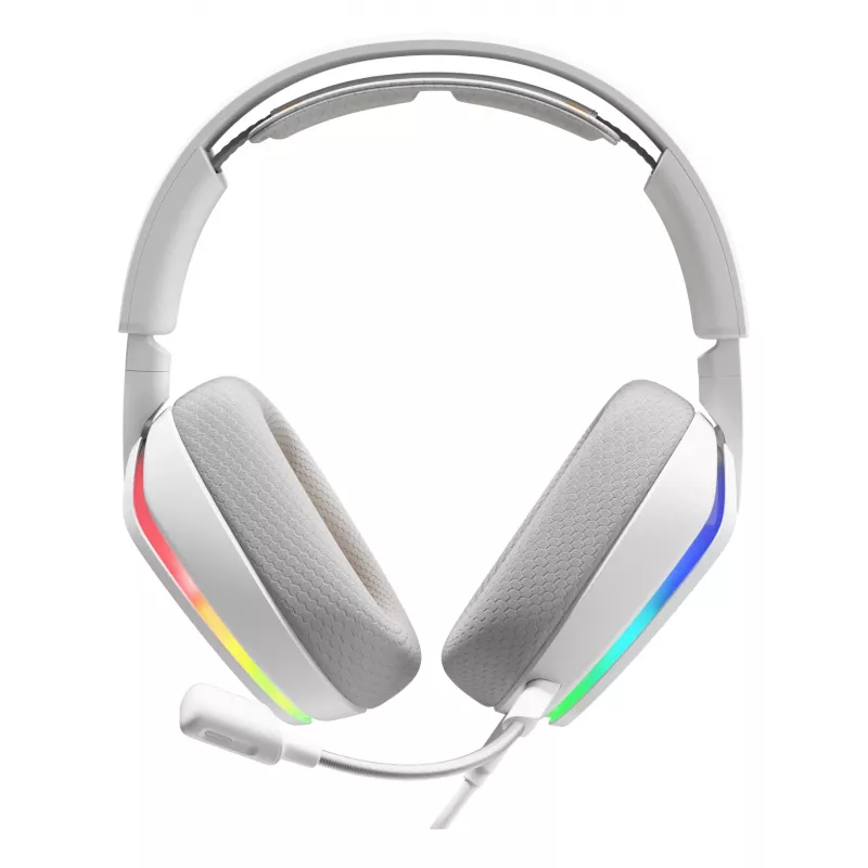 Glorious Gaming Glorious GHS Eternal RGB - Stereo RGB Gaming Headset für PC, PS5, PS4, Switch - Individuell abgestimmte abgewinkelte Treiber, verstellbares, kristallklares abnehmbares Mikrofon, USB-C - Langlebig, Komfort für den ganzen Tag und die ganze Nacht - Weiß