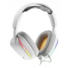 Glorious Gaming Glorious GHS Eternal RGB - Stereo RGB Gaming Headset für PC, PS5, PS4, Switch - Individuell abgestimmte abgewinkelte Treiber, verstellbares, kristallklares abnehmbares Mikrofon, USB-C - Langlebig, Komfort für den ganzen Tag und die ganze Nacht - Weiß