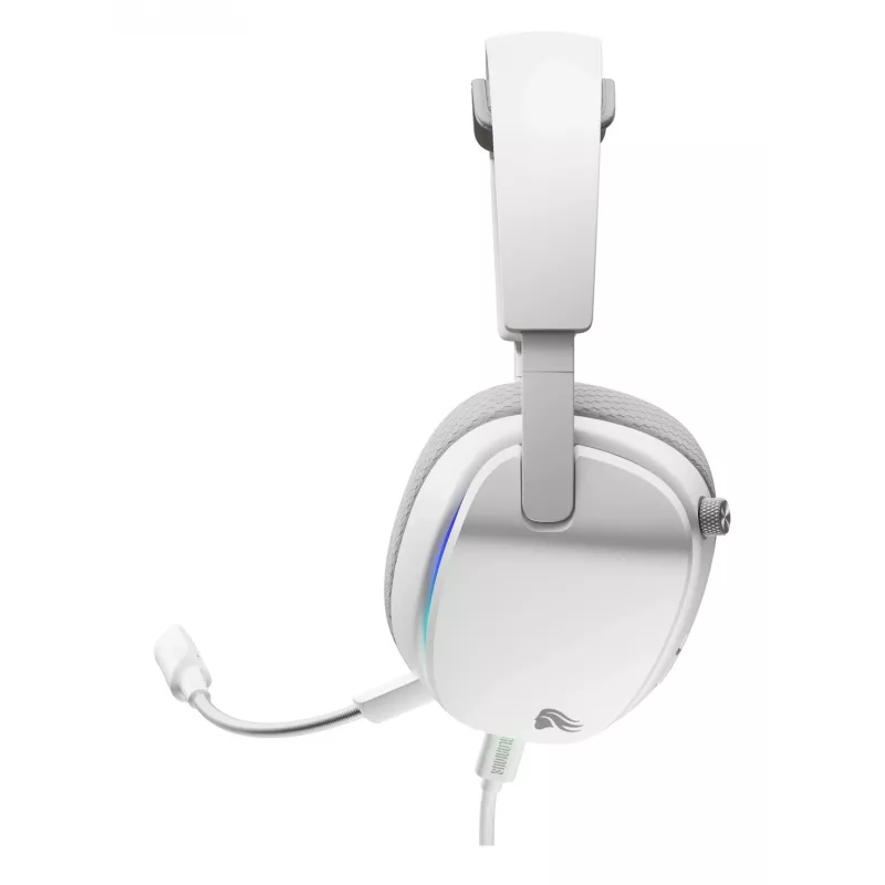 Glorious Gaming Glorious GHS Eternal RGB - Stereo RGB Gaming Headset für PC, PS5, PS4, Switch - Individuell abgestimmte abgewinkelte Treiber, verstellbares, kristallklares abnehmbares Mikrofon, USB-C - Langlebig, Komfort für den ganzen Tag und die ganze Nacht - Weiß