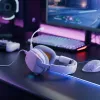 Glorious Gaming Glorious GHS Eternal RGB - Stereo RGB Gaming Headset für PC, PS5, PS4, Switch - Individuell abgestimmte abgewinkelte Treiber, verstellbares, kristallklares abnehmbares Mikrofon, USB-C - Langlebig, Komfort für den ganzen Tag und die ganze Nacht - Weiß