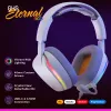 Glorious Gaming Glorious GHS Eternal RGB - Stereo RGB Gaming Headset für PC, PS5, PS4, Switch - Individuell abgestimmte abgewinkelte Treiber, verstellbares, kristallklares abnehmbares Mikrofon, USB-C - Langlebig, Komfort für den ganzen Tag und die ganze Nacht - Weiß