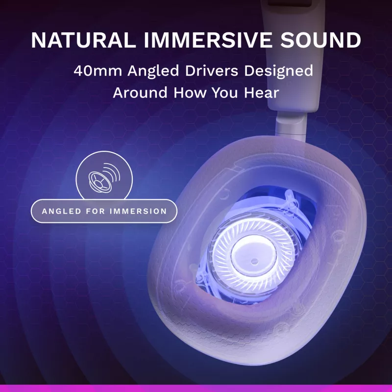 Glorious Gaming Glorious GHS Eternal RGB - Stereo RGB Gaming Headset für PC, PS5, PS4, Switch - Individuell abgestimmte abgewinkelte Treiber, verstellbares, kristallklares abnehmbares Mikrofon, USB-C - Langlebig, Komfort für den ganzen Tag und die ganze Nacht - Weiß