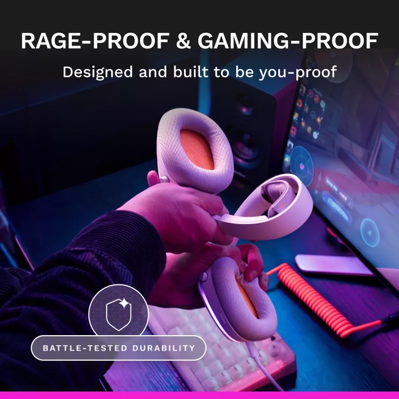 Glorious Gaming Glorious GHS Eternal RGB - Stereo RGB Gaming Headset für PC, PS5, PS4, Switch - Individuell abgestimmte abgewinkelte Treiber, verstellbares, kristallklares abnehmbares Mikrofon, USB-C - Langlebig, Komfort für den ganzen Tag und die ganze Nacht - Weiß