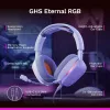 Glorious Gaming Glorious GHS Eternal RGB - Stereo RGB Gaming Headset für PC, PS5, PS4, Switch - Individuell abgestimmte abgewinkelte Treiber, verstellbares, kristallklares abnehmbares Mikrofon, USB-C - Langlebig, Komfort für den ganzen Tag und die ganze Nacht - Weiß