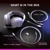 Glorious Gaming Glorious GHS Eternal RGB - Stereo RGB Gaming Headset für PC, PS5, PS4, Switch - Individuell abgestimmte abgewinkelte Treiber, verstellbares, kristallklares abnehmbares Mikrofon, USB-C - Langlebig, Komfort für den ganzen Tag und die ganze Nacht - Weiß
