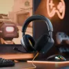 Glorious Gaming Glorious GHS Eternal - Stereo-Gaming-Headset für PC, PS5, PS4, Xbox, Switch - Individuell abgestimmte, abgewinkelte Treiber, verstellbares, kristallklares, abnehmbares Mikrofon, 3,5 mm - Robust, ganztägiger und nächtlicher Komfort - Schwarz