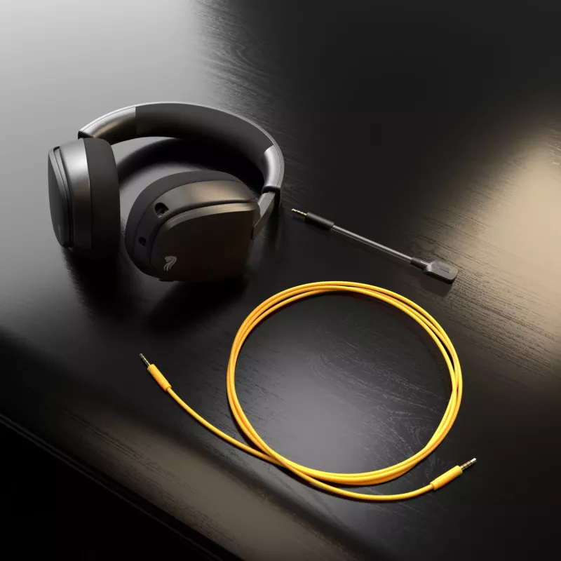 Glorious Gaming Glorious GHS Eternal - Stereo-Gaming-Headset für PC, PS5, PS4, Xbox, Switch - Individuell abgestimmte, abgewinkelte Treiber, verstellbares, kristallklares, abnehmbares Mikrofon, 3,5 mm - Robust, ganztägiger und nächtlicher Komfort - Schwarz