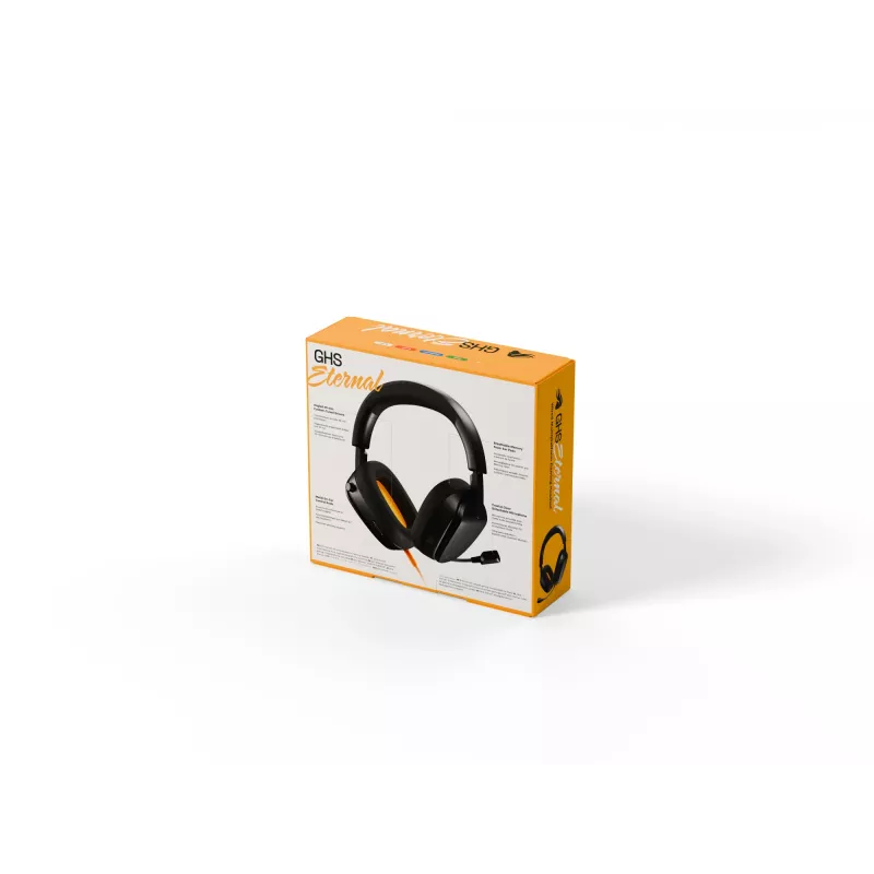 Glorious Gaming Glorious GHS Eternal - Stereo-Gaming-Headset für PC, PS5, PS4, Xbox, Switch - Individuell abgestimmte, abgewinkelte Treiber, verstellbares, kristallklares, abnehmbares Mikrofon, 3,5 mm - Robust, ganztägiger und nächtlicher Komfort - Schwarz