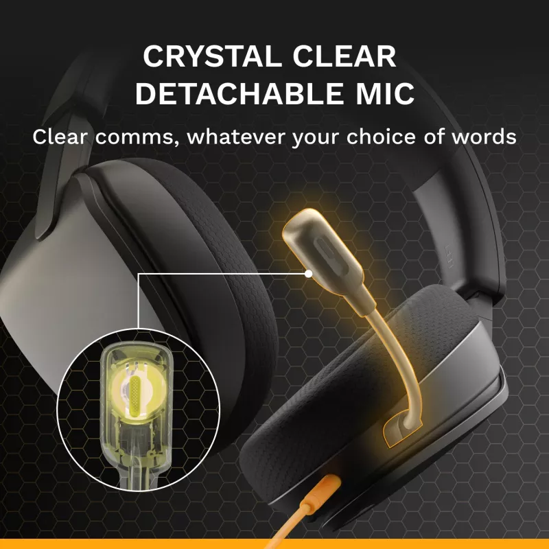 Glorious Gaming Glorious GHS Eternal - Stereo-Gaming-Headset für PC, PS5, PS4, Xbox, Switch - Individuell abgestimmte, abgewinkelte Treiber, verstellbares, kristallklares, abnehmbares Mikrofon, 3,5 mm - Robust, ganztägiger und nächtlicher Komfort - Schwarz