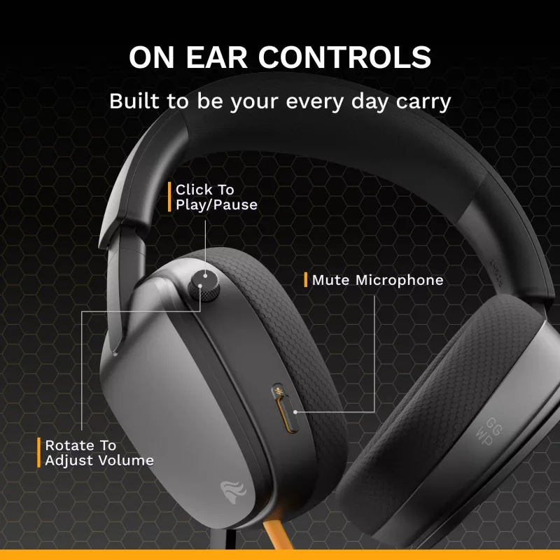 Glorious Gaming Glorious GHS Eternal - Stereo-Gaming-Headset für PC, PS5, PS4, Xbox, Switch - Individuell abgestimmte, abgewinkelte Treiber, verstellbares, kristallklares, abnehmbares Mikrofon, 3,5 mm - Robust, ganztägiger und nächtlicher Komfort - Schwarz