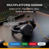 Glorious Gaming Glorious GHS Eternal - Stereo-Gaming-Headset für PC, PS5, PS4, Xbox, Switch - Individuell abgestimmte, abgewinkelte Treiber, verstellbares, kristallklares, abnehmbares Mikrofon, 3,5 mm - Robust, ganztägiger und nächtlicher Komfort - Schwarz