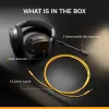 Glorious Gaming Glorious GHS Eternal - Stereo-Gaming-Headset für PC, PS5, PS4, Xbox, Switch - Individuell abgestimmte, abgewinkelte Treiber, verstellbares, kristallklares, abnehmbares Mikrofon, 3,5 mm - Robust, ganztägiger und nächtlicher Komfort - Schwarz