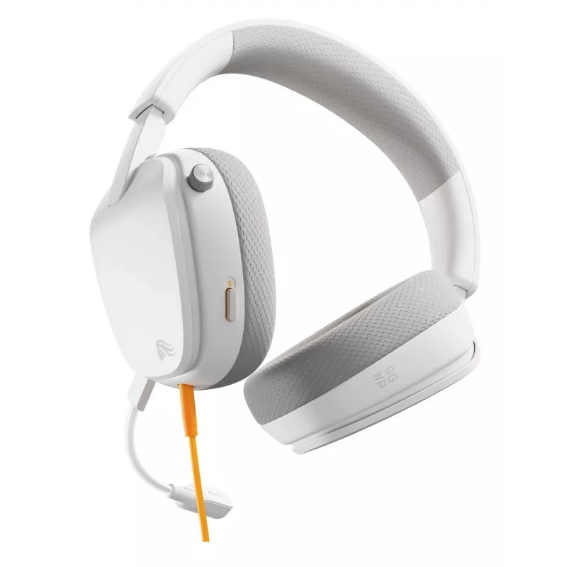 Glorious Gaming Glorious GHS Eternal - Stereo-Gaming-Headset für PC, PS5, PS4, Xbox, Switch - Speziell abgestimmte, abgewinkelte Treiber, verstellbares, kristallklares, abnehmbares Mikrofon, 3,5 mm - Langlebig, ganztägiger und nächtlicher Komfort - Weiß