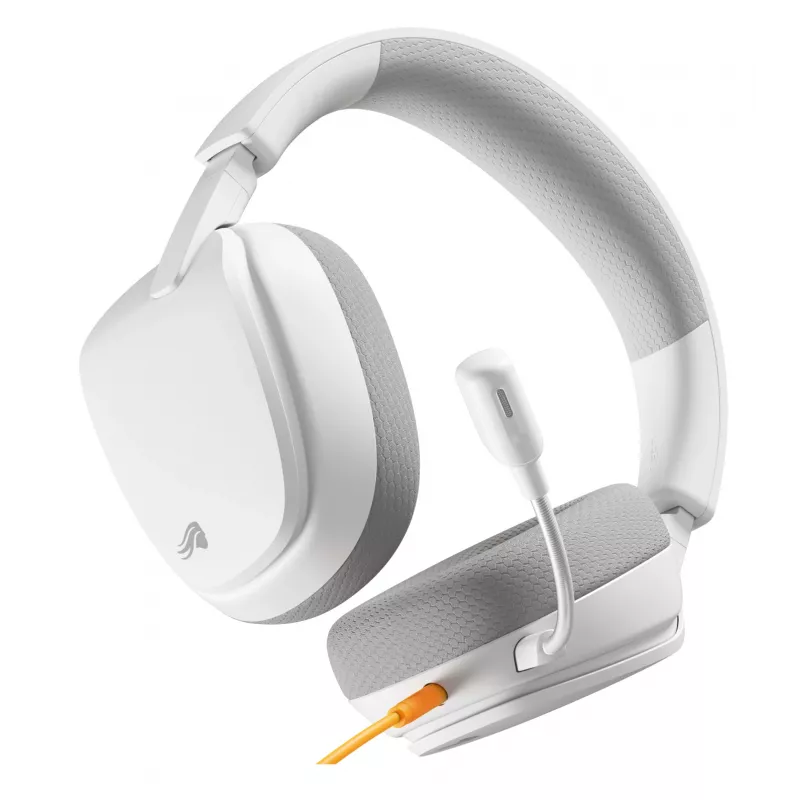 Glorious Gaming Glorious GHS Eternal - Stereo-Gaming-Headset für PC, PS5, PS4, Xbox, Switch - Speziell abgestimmte, abgewinkelte Treiber, verstellbares, kristallklares, abnehmbares Mikrofon, 3,5 mm - Langlebig, ganztägiger und nächtlicher Komfort - Weiß