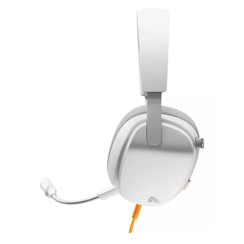 Glorious Gaming Glorious GHS Eternal - Stereo-Gaming-Headset für PC, PS5, PS4, Xbox, Switch - Speziell abgestimmte, abgewinkelte Treiber, verstellbares, kristallklares, abnehmbares Mikrofon, 3,5 mm - Langlebig, ganztägiger und nächtlicher Komfort - Weiß