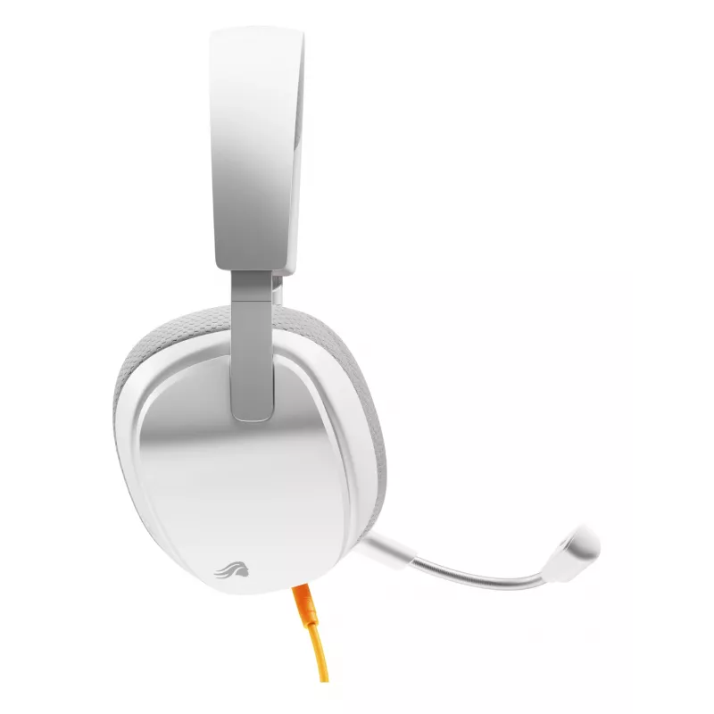 Glorious Gaming Glorious GHS Eternal - Stereo-Gaming-Headset für PC, PS5, PS4, Xbox, Switch - Speziell abgestimmte, abgewinkelte Treiber, verstellbares, kristallklares, abnehmbares Mikrofon, 3,5 mm - Langlebig, ganztägiger und nächtlicher Komfort - Weiß