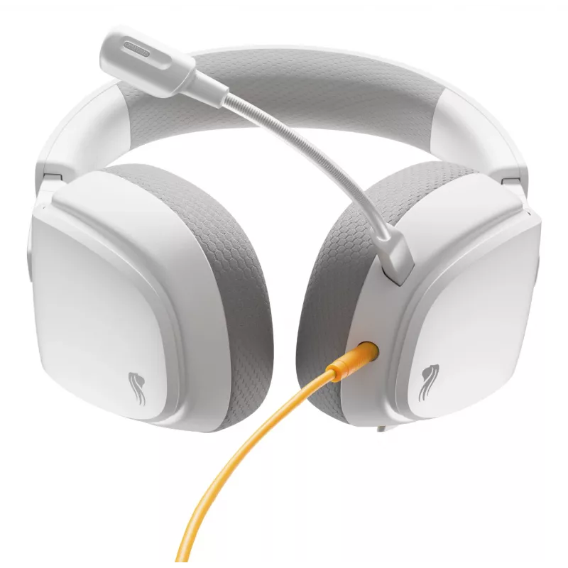Glorious Gaming Glorious GHS Eternal - Stereo-Gaming-Headset für PC, PS5, PS4, Xbox, Switch - Speziell abgestimmte, abgewinkelte Treiber, verstellbares, kristallklares, abnehmbares Mikrofon, 3,5 mm - Langlebig, ganztägiger und nächtlicher Komfort - Weiß