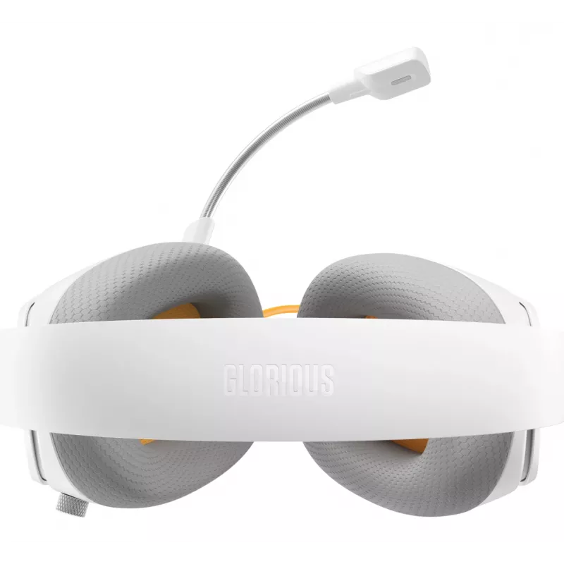 Glorious Gaming Glorious GHS Eternal - Stereo-Gaming-Headset für PC, PS5, PS4, Xbox, Switch - Speziell abgestimmte, abgewinkelte Treiber, verstellbares, kristallklares, abnehmbares Mikrofon, 3,5 mm - Langlebig, ganztägiger und nächtlicher Komfort - Weiß