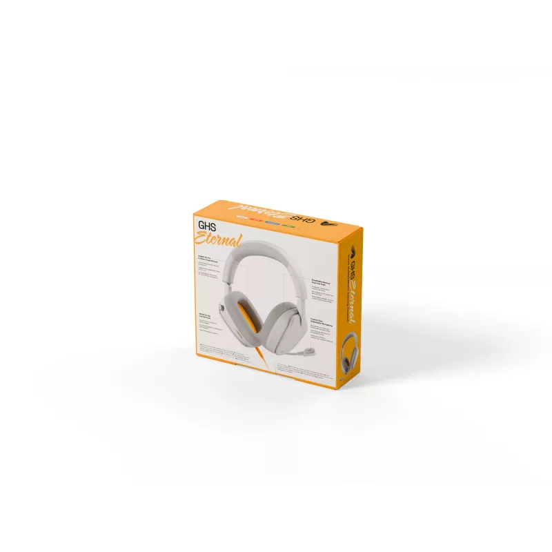 Glorious Gaming Glorious GHS Eternal - Stereo-Gaming-Headset für PC, PS5, PS4, Xbox, Switch - Speziell abgestimmte, abgewinkelte Treiber, verstellbares, kristallklares, abnehmbares Mikrofon, 3,5 mm - Langlebig, ganztägiger und nächtlicher Komfort - Weiß