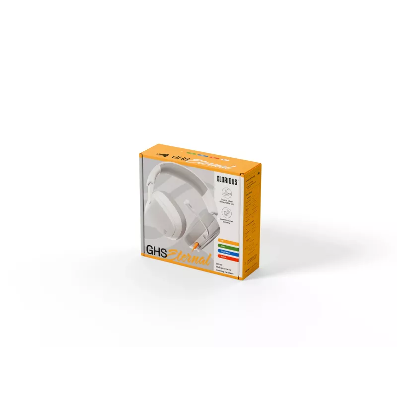Glorious Gaming Glorious GHS Eternal - Stereo-Gaming-Headset für PC, PS5, PS4, Xbox, Switch - Speziell abgestimmte, abgewinkelte Treiber, verstellbares, kristallklares, abnehmbares Mikrofon, 3,5 mm - Langlebig, ganztägiger und nächtlicher Komfort - Weiß