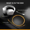 Glorious Gaming Glorious GHS Eternal - Stereo-Gaming-Headset für PC, PS5, PS4, Xbox, Switch - Speziell abgestimmte, abgewinkelte Treiber, verstellbares, kristallklares, abnehmbares Mikrofon, 3,5 mm - Langlebig, ganztägiger und nächtlicher Komfort - Weiß