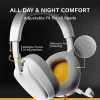 Glorious Gaming Glorious GHS Eternal - Stereo-Gaming-Headset für PC, PS5, PS4, Xbox, Switch - Speziell abgestimmte, abgewinkelte Treiber, verstellbares, kristallklares, abnehmbares Mikrofon, 3,5 mm - Langlebig, ganztägiger und nächtlicher Komfort - Weiß