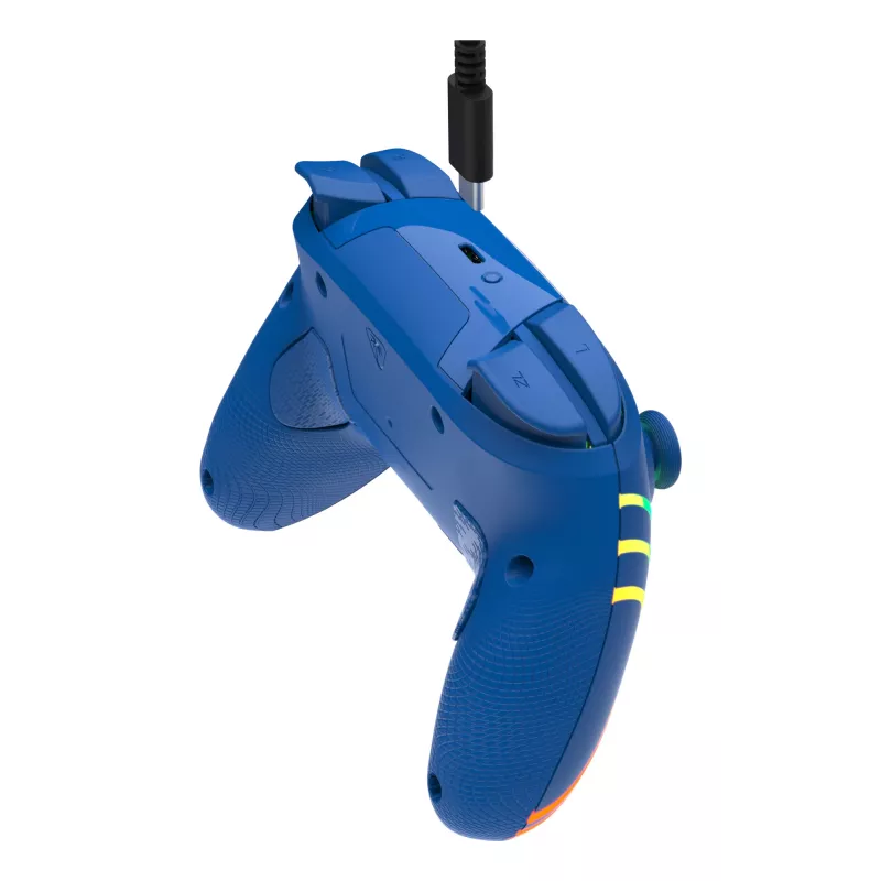 Kabelgebundenes & kabelloses Gamepad Turtle Beach Afterglow Wave Blue für Nintendo Switch 2 – Bluetooth/USB-C, RGB, integrierter 20-Stunden-Akku, 3 m Kabel