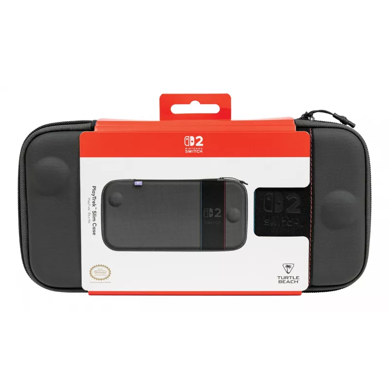 Travel case Turtle Beach PlayTrek schlank Case für Nintendo Switch 2 — Anthrazit Schwarz, 290×58×145 mm