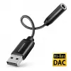 Axagon ADA-HA USB-A auf 3,5-mm-Klinke Hi-Res DAC Audio-Adapter, 384 kHz/32 Bit, Stereo
