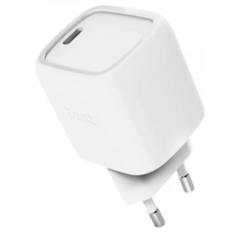 Ladegerät Trust Maxo 30W USB-C GaN Ladegerät für den Innenbereich Schnellladung Weiß