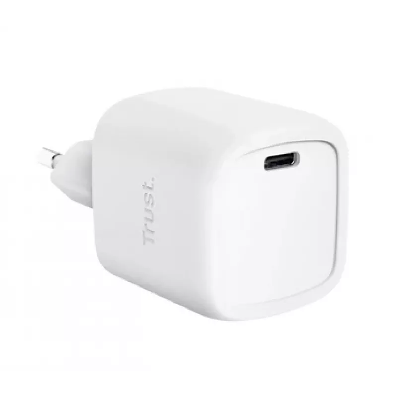 Ladegerät Trust Maxo 30W USB-C GaN Ladegerät für den Innenbereich Schnellladung Weiß