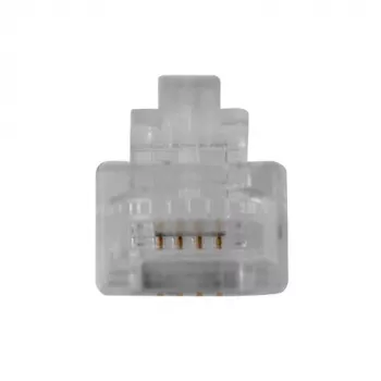 ACT RJ11 (6P/4C) modularer Steckverbinder für Rundkabel mit Massivleitern