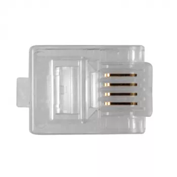ACT RJ11 (6P/4C) modularer Steckverbinder für Rundkabel mit Massivleitern