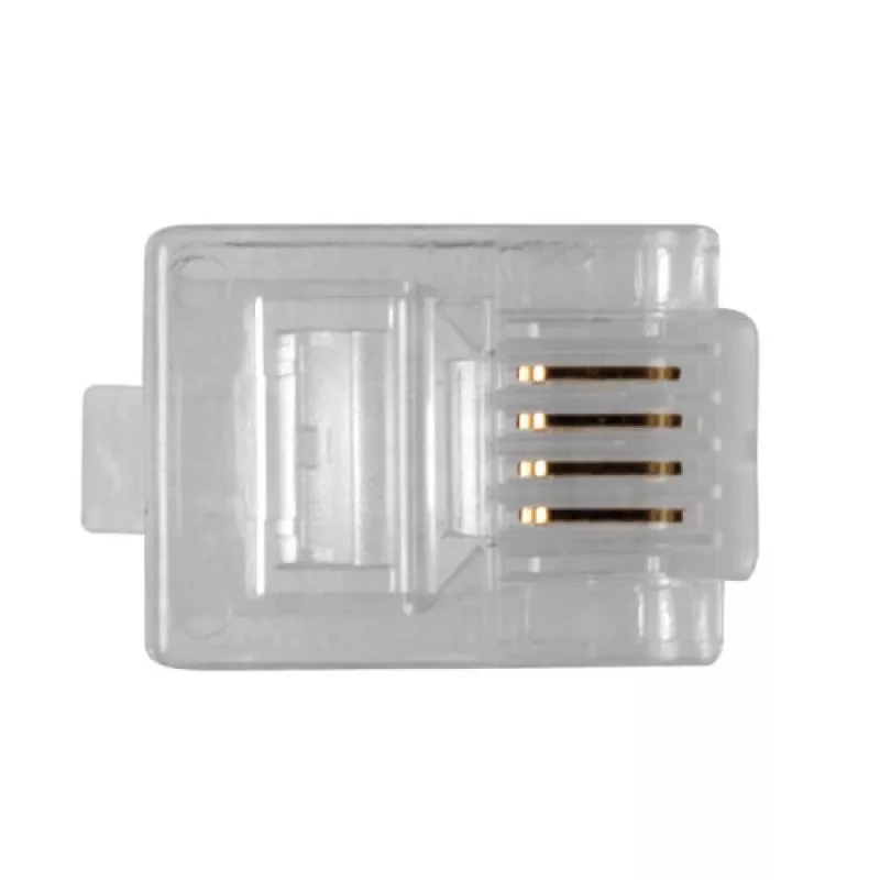 ACT RJ11 (6P/4C) modularer Steckverbinder für Rundkabel mit Massivleitern