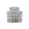 ACT RJ11 (6P/4C) modularer Steckverbinder für Rundkabel mit Massivleitern