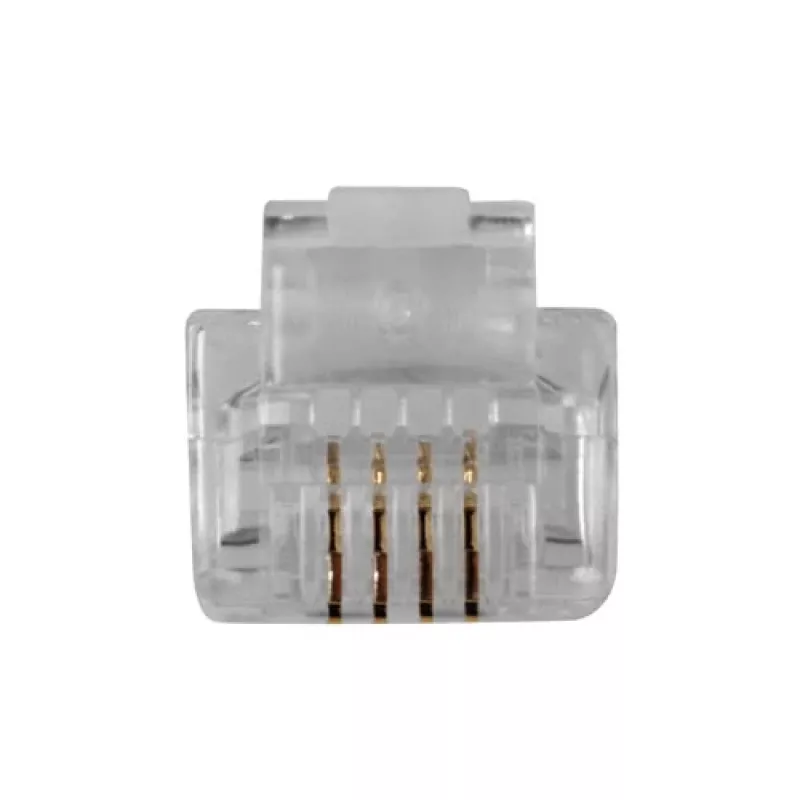 ACT RJ11 (6P/4C) modularer Steckverbinder für Rundkabel mit Massivleitern