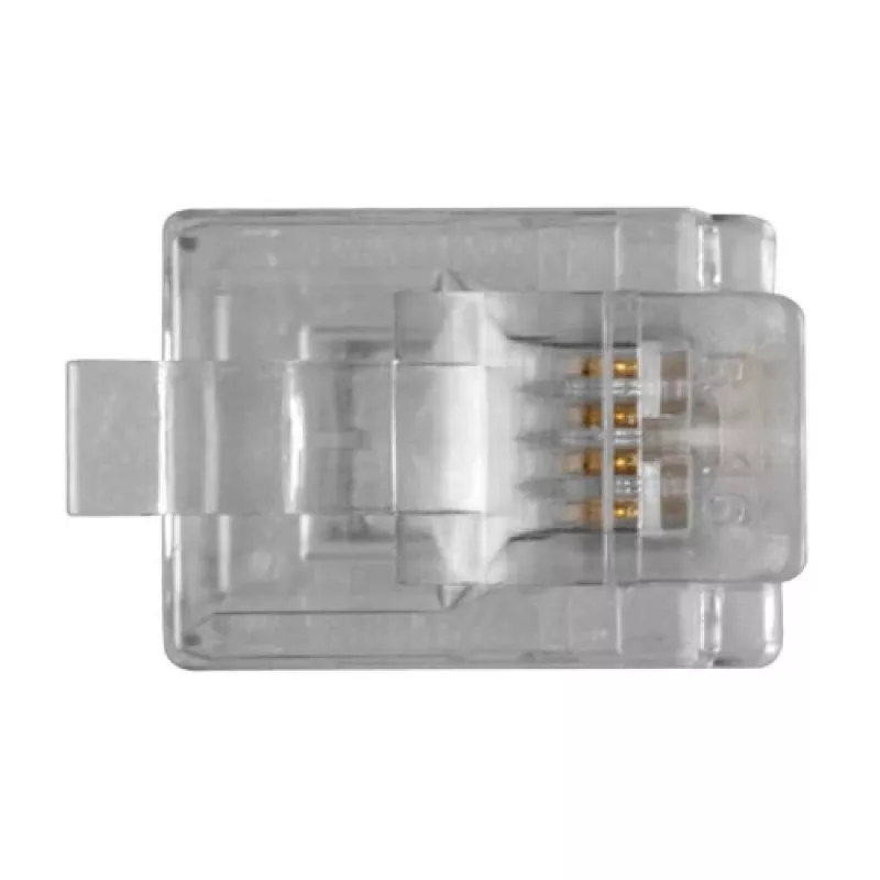 ACT RJ11 (6P/4C) modularer Steckverbinder für Rundkabel mit Massivleitern
