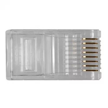 ACT RJ45 (8P/8C) modularer Stecker für Rundkabel mit Massivleitern