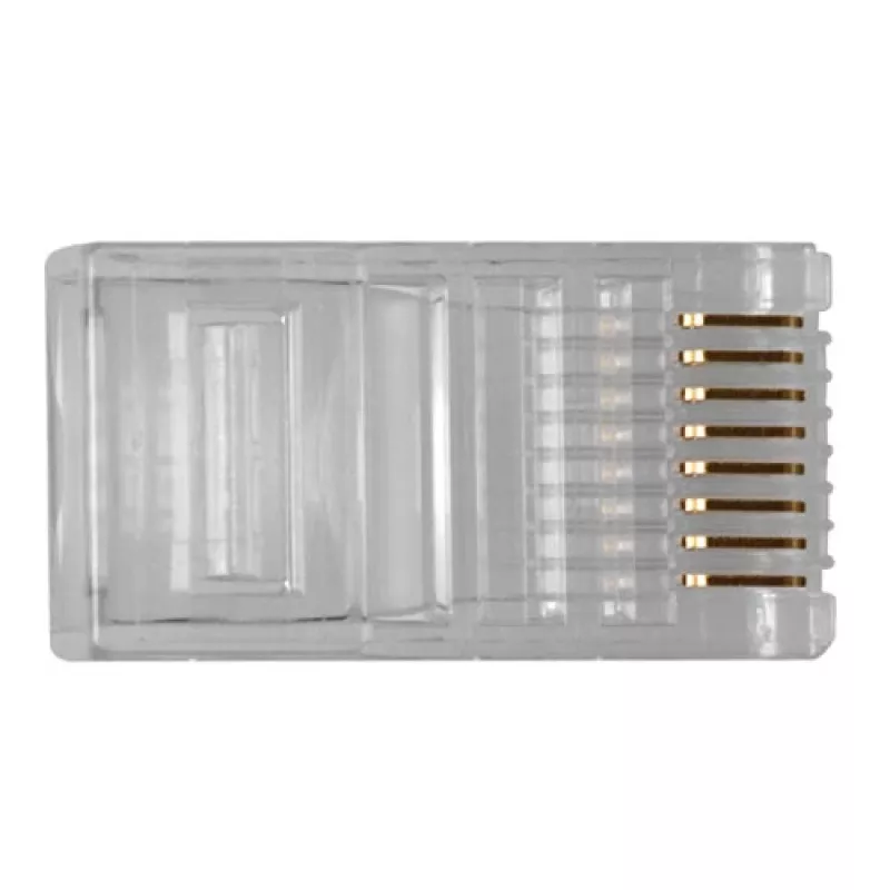 ACT RJ45 (8P/8C) modularer Stecker für Rundkabel mit Massivleitern