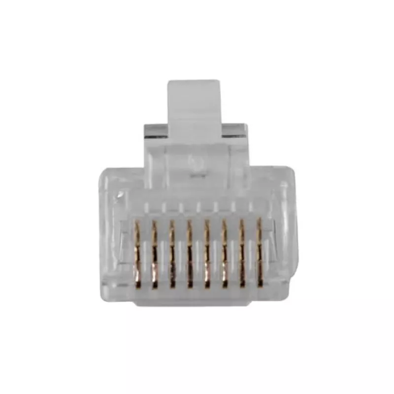ACT RJ45 (8P/8C) modularer Stecker für Rundkabel mit Massivleitern