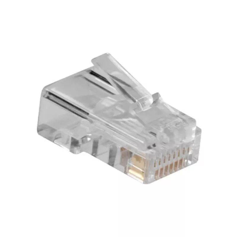 ACT RJ45 (8P/8C) modularer Stecker für Rundkabel mit Massivleitern