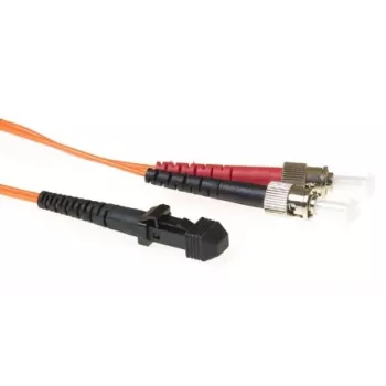 ACT 2 m LSZH Multimode 62,5/125 OM1 LWL-Patchkabel Duplex mit MTRJ- und ST-Steckverbindern