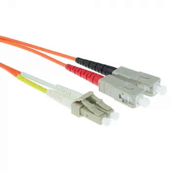 ACT 10 Meter LSZH Multimode 50/125 OM2 Glasfaser-Patchkabel Duplex mit LC- und SC-Steckern