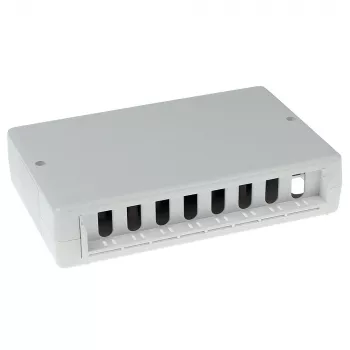 Aufputzdose ACT FA6000 — ungeschirmte 8-Port CAT6 Anschlussdose